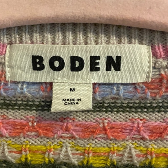 Boden Floral/Heart Fair Isle Women's Cardigan - Picture 2 of 5